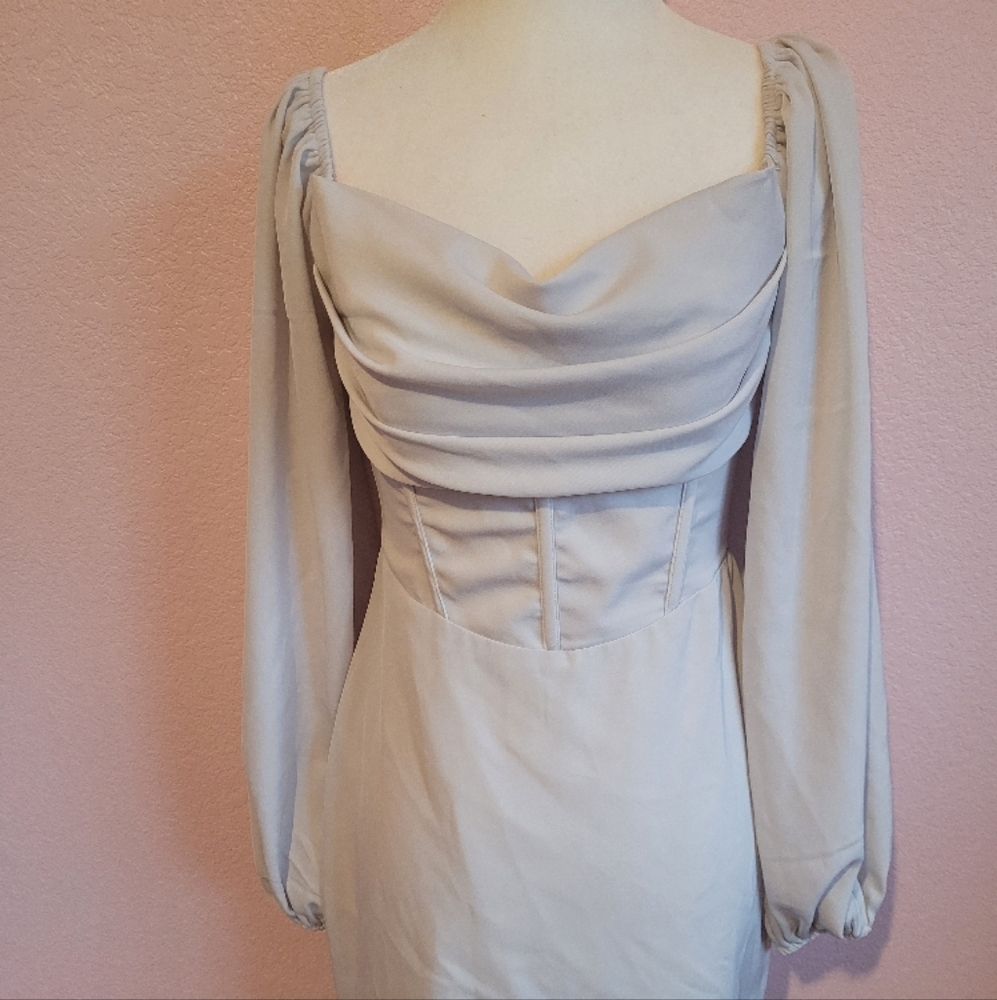 Gray semi formal princess polly dress